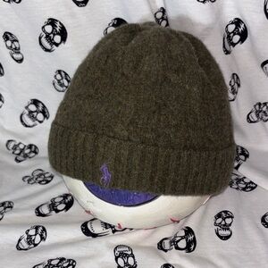 Ralph Lauren Dark Olive Knit Beanie